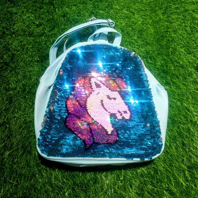 UNICORN  Mini Small BackPack Daypack for Womens Girls Sequins Mini Small Travelling Outdoor Picnic School College Office Casual Daily use

