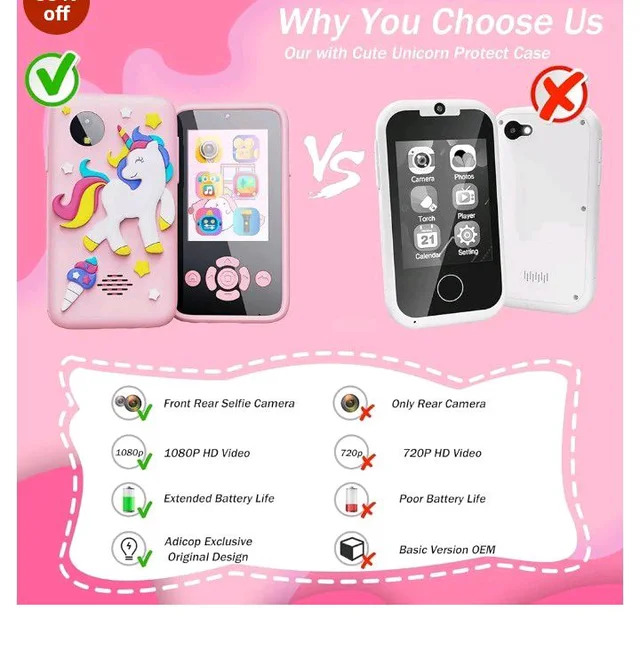Kids Phone With Camera And Music,games