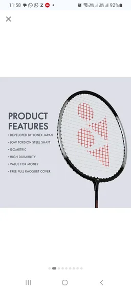 YONEX GR 303i Aluminium Strung Badminton Racket with Full Racket Cover (White) | for Beginners | 83 Grams | High Durability - Ultramarine