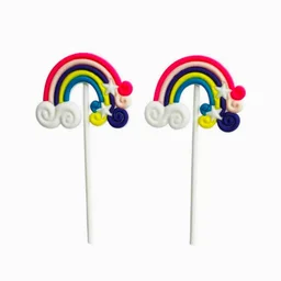 The Baking Curv Rainbow Cake Topper – Mixed Design Decorative Topper for Birthdays & Celebrations