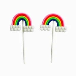The Baking Curv Rainbow Cake Topper – Mixed Design Decorative Topper for Birthdays & Celebrations