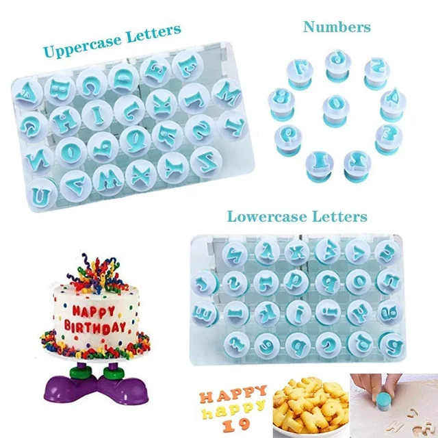 0-9 Numbers Cake Mold, Fondant Cookies Plunger Cutter Molds, DIY Chocolate Sugarcraft Stamp Impress, Numbers Cookie Cutters