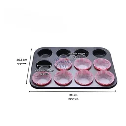 The Baking Curv 12-Cup Non-Stick Mini Muffin Pan – Perfect for Baking Cupcakes and Bite-Sized Treats