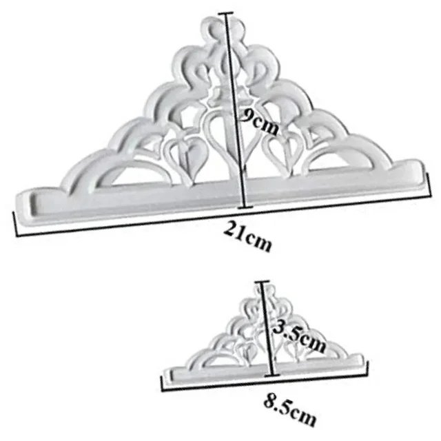 The Baking Curv Crown Plunger Cutter Set of 2 – Royal Fondant & Cookie Cutters for Cake Decorating & Themed Bakes