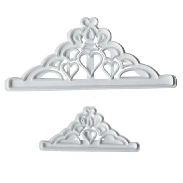 The Baking Curv Crown Plunger Cutter Set of 2 – Royal Fondant & Cookie Cutters for Cake Decorating & Themed Bakes