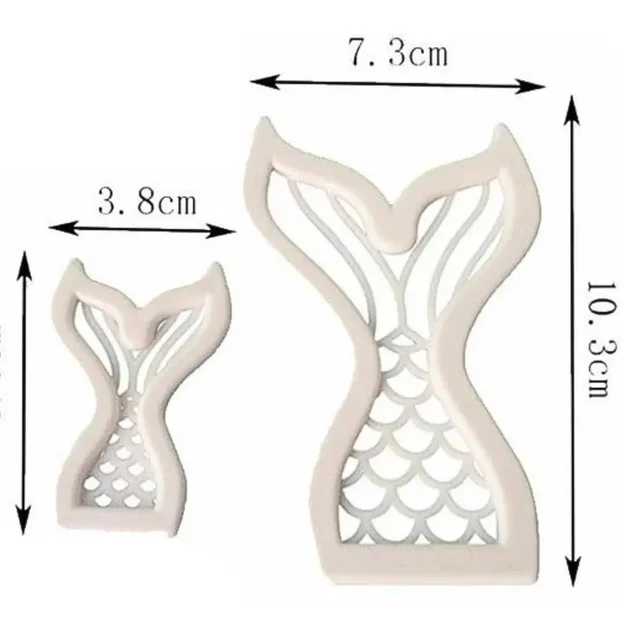 The Baking Curv Fish Plunger Cutter Set of 2 – Fondant & Cookie Cutters for Ocean Theme Cake Decorating