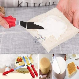 The Baking Curv 3-Piece Cake Icing Spatula Set – Angled & Straight Palette Knives for Smooth Cake Frosting & Decorating