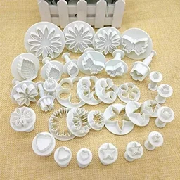 The Baking Curv 46 Pcs Fondant Cookie Sugar Craft Decorating Plunger Flowers Modelling DIY Cutters Moulds