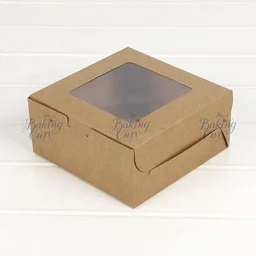 The Baking Curv Kraft 4 Brownie Box - Pack of 10