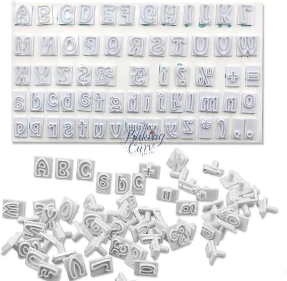 64pcs DIY Characters - Upper & Lower Case Alphabet Letters Cookie Cutter