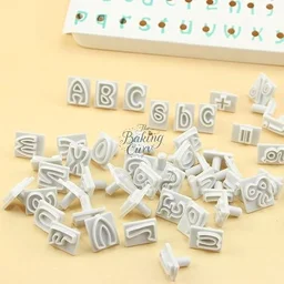 64pcs DIY Characters - Upper & Lower Case Alphabet Letters Cookie Cutter