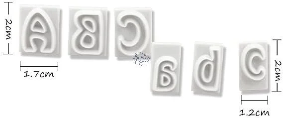 64pcs DIY Characters - Upper & Lower Case Alphabet Letters Cookie Cutter