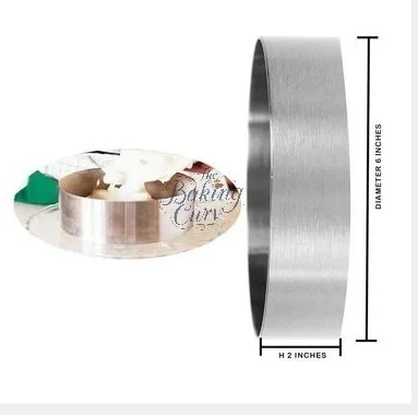 The Baking Curv 6x2 Inch Round Cake Ring – Stainless Steel Cheesecake and Dessert Mold