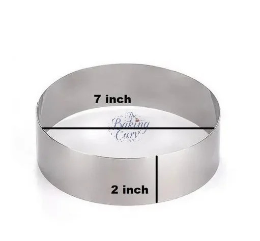 The Baking Curv 7x2 Inch Round Cake Ring – Stainless Steel Cheesecake and Dessert Mold
