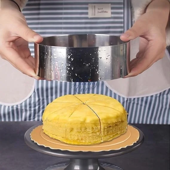 The Baking Curv 8x2 Inch Round Cake Ring – Stainless Steel Cheesecake and Dessert Mold