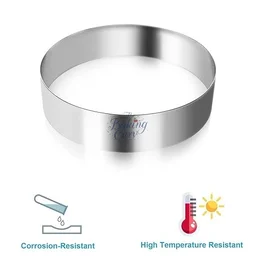 The Baking Curv 8x2 Inch Round Cake Ring – Stainless Steel Cheesecake and Dessert Mold