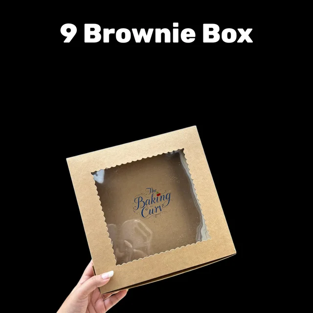 The Baking Curv Kraft 9 Brownie Box - Pack of 10