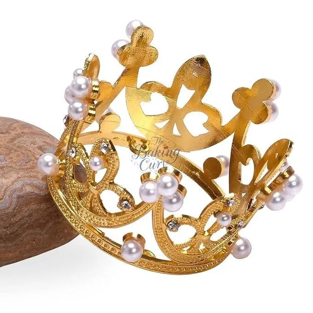 The Baking Curv - Baby Crown Topper Golden | Tiarra Crown