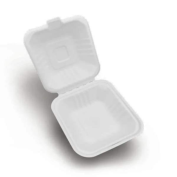 The Baking Curv Burger Box Bento Box 100% Eco Friendly Take Away Container with Smart Lock Lid - 8x8, Pack Of 25