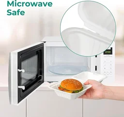 The Baking Curv Burger Box Bento Box 100% Eco Friendly Take Away Container with Smart Lock Lid - 8x8, Pack Of 10