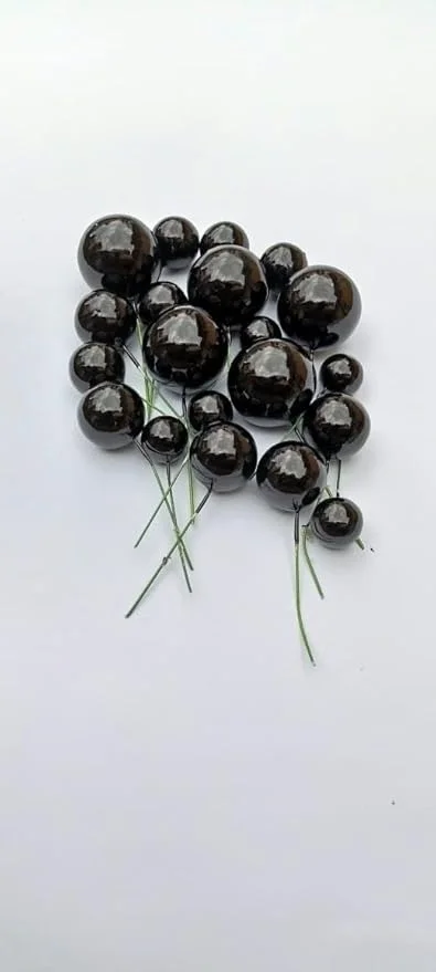 Faux Ball Black – Decorative Balls for Cakes, Crafts & Festive Decor