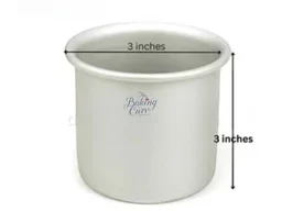 The Baking Curv 3 x 3 Inch Height Premium Silver Aluminum Round Cake Tin – Professional-Grade Bakeware for Perfect Cakes, Cheesecakes, Brownies, Muffins, Pies, Tarts, Gourmet Desserts & More