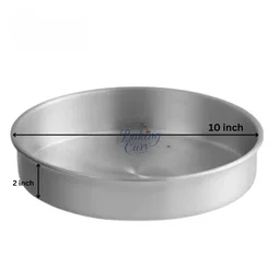 The Baking Curv 10 x 2 Inch Height Premium Silver Aluminum Round Cake Tin – Professional-Grade Bakeware for Perfect Cakes, Cheesecakes, Brownies, Muffins, Pies, Tarts, Gourmet Desserts & More
