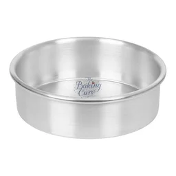The Baking Curv 6 x 2 Inch Height Premium Silver Aluminum Round Cake Tin – Professional-Grade Bakeware for Perfect Cakes, Cheesecakes, Brownies, Muffins, Pies, Tarts, Gourmet Desserts & More