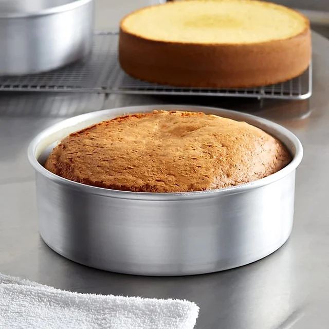 The Baking Curv 7 x 2 Inch Height Premium Silver Aluminum Round Cake Tin – Professional-Grade Bakeware for Perfect Cakes, Cheesecakes, Brownies, Muffins, Pies, Tarts, Gourmet Desserts & More