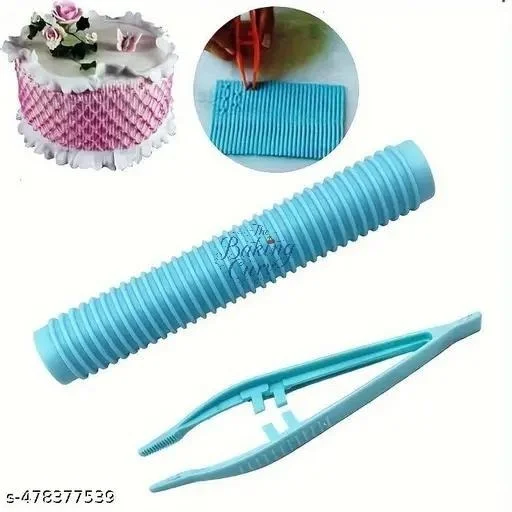 The Baking Curv Smock and Rib Cutter Tool – Fondant & Gum Paste Cutter for Cake Decorating Textures