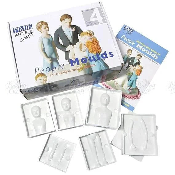 The Baking Curv Family of Four People Molds, for Cake Decorating