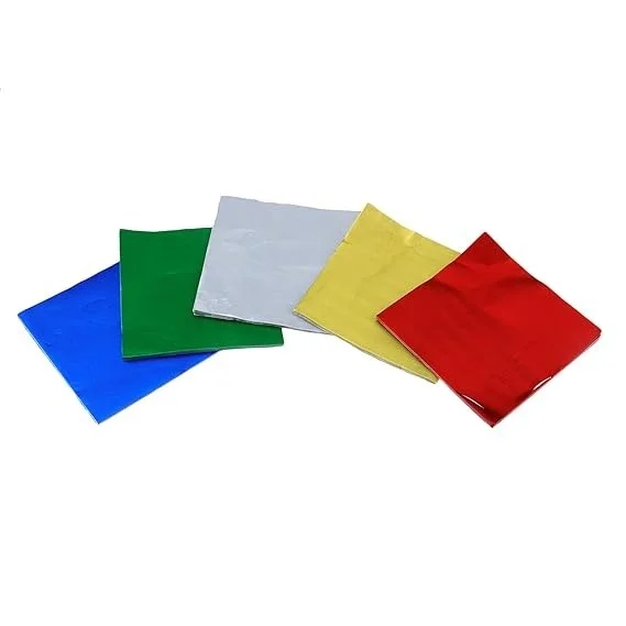 The Baking Curv Multi-Colour Foil Wrappers – Chocolate & Candy Wrapping Sheets for Gifting & Packaging Cut foil (Pack of 200)
