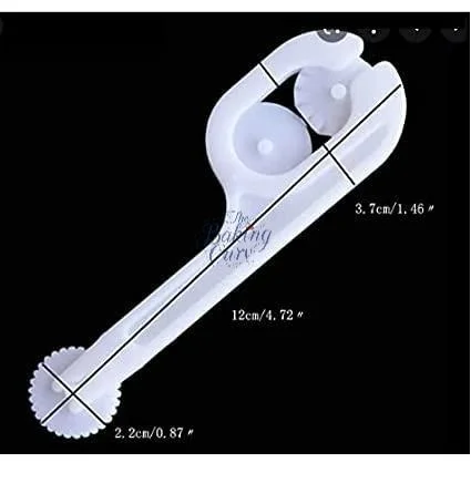The Baking Curv 3-Wheel Fondant Cutter & Embosser – Stitching Wheel Tool for Cake Borders, Patterns & Detailing