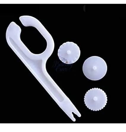The Baking Curv 3-Wheel Fondant Cutter & Embosser – Stitching Wheel Tool for Cake Borders, Patterns & Detailing