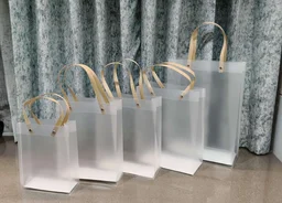 The Baking Curv Frosted Hamper Bag| Opaque Hamper Bag Vertical Size 15x21x7cm (Small) - Small, Pack Of 10