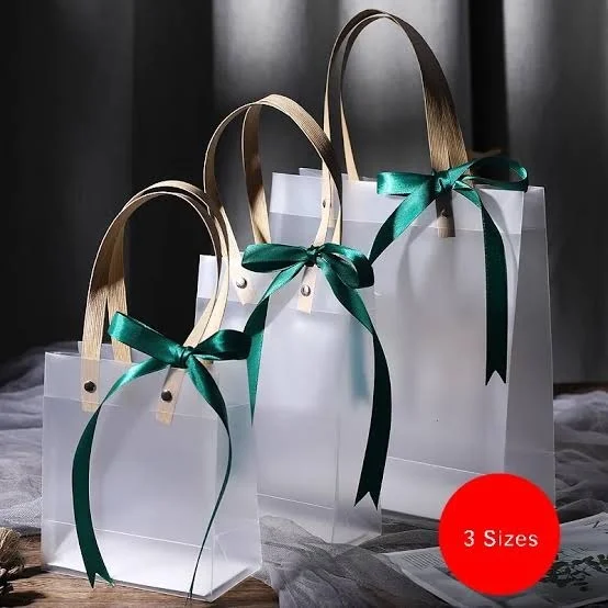 The Baking Curv Frosted Hamper Bag| Opaque Hamper Bag Vertical Size 15x21x7cm (Small) - Small, Pack Of 10