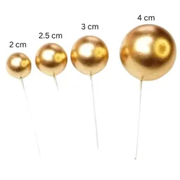Faux Ball Golden – Decorative Balls for Cakes, Crafts & Festive Decor