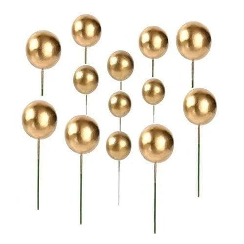 Faux Ball Golden – Decorative Balls for Cakes, Crafts & Festive Decor