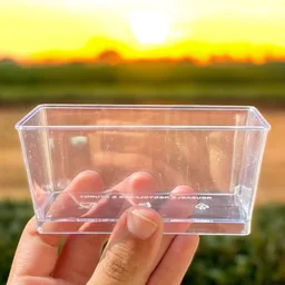 The Baking Curv Rectangle Mousse Cup With Lid |Pudding |Layered Treat - Pack Of 10