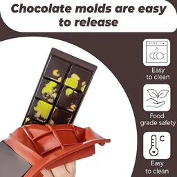 The Baking Curv 2 in 1 Deep Kunafa Chocolate Geometric & Classic Design Silicone Mould | Pistachio Kunafa Chocolate Bar Mould
