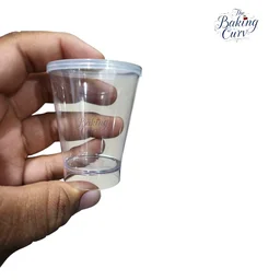 The Baking Curv Mousse Cup Glass With Lid | Ideal for Desserts, Mousse, Puddings