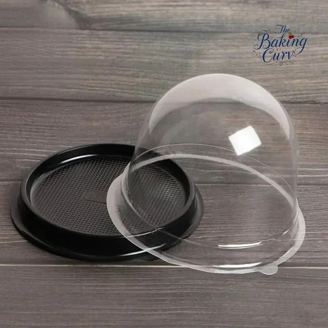 The Baking Curv Large Plastic Dome – Ideal for Muffins, Cupcakes & Pastries (10x9cm) - Pack of 10