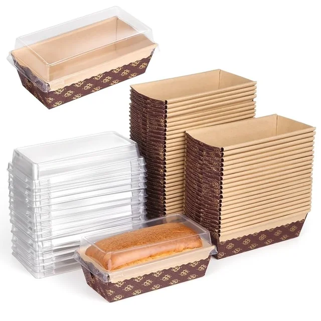 The Baking Curv Direct Baking Paper Bar With Lid 250gm (PM150) – Oven-Safe, Greaseproof, Disposable Bar Cake Mold (PACK OF 10) -