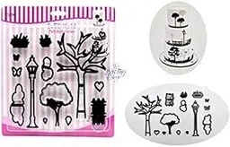 "Park Theme Silhouette Cookie Cutter – Scenic Outdoor Shapes for Fondant & Cookies"
