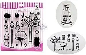 "Park Theme Silhouette Cookie Cutter – Scenic Outdoor Shapes for Fondant & Cookies"