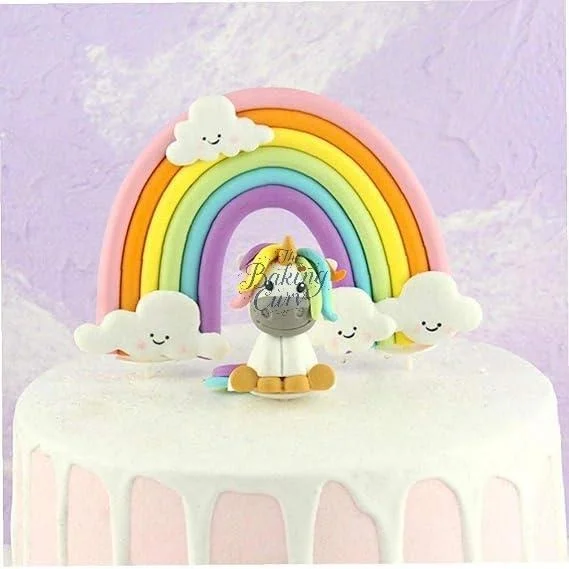 "Rainbow Cookie Cutter – Durable Plastic Mold for Cookies, Fondant & Crafts"