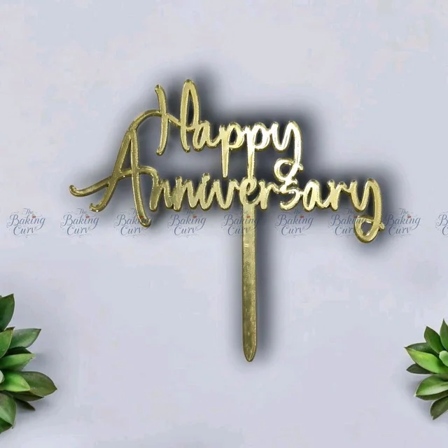 Happy Anniversary Cake Topper