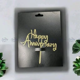 Happy Anniversary Cake Topper