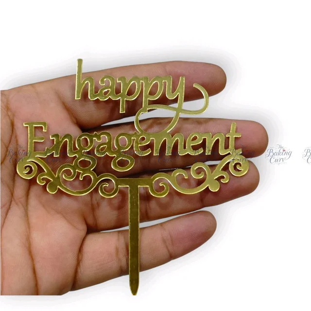 Happy Engagement Cake Topper