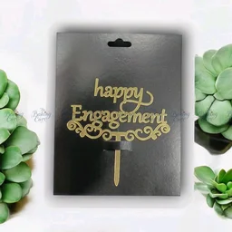 Happy Engagement Cake Topper